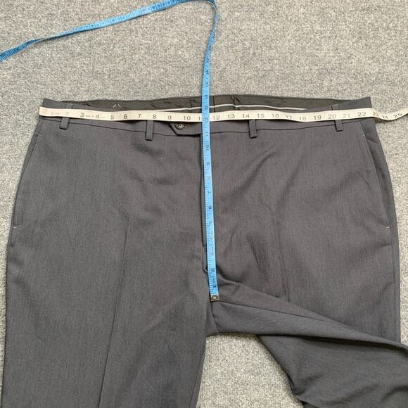 Van Heusen Pants Mens *42 Charcoal Talon Flat Front Stretch Formal Suit Dress - Picture 4 of 10